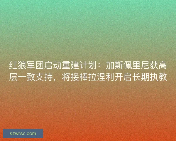 红狼军团启动重建计划：加斯佩里尼获高层一致支持，将接棒拉涅利开启长期执教